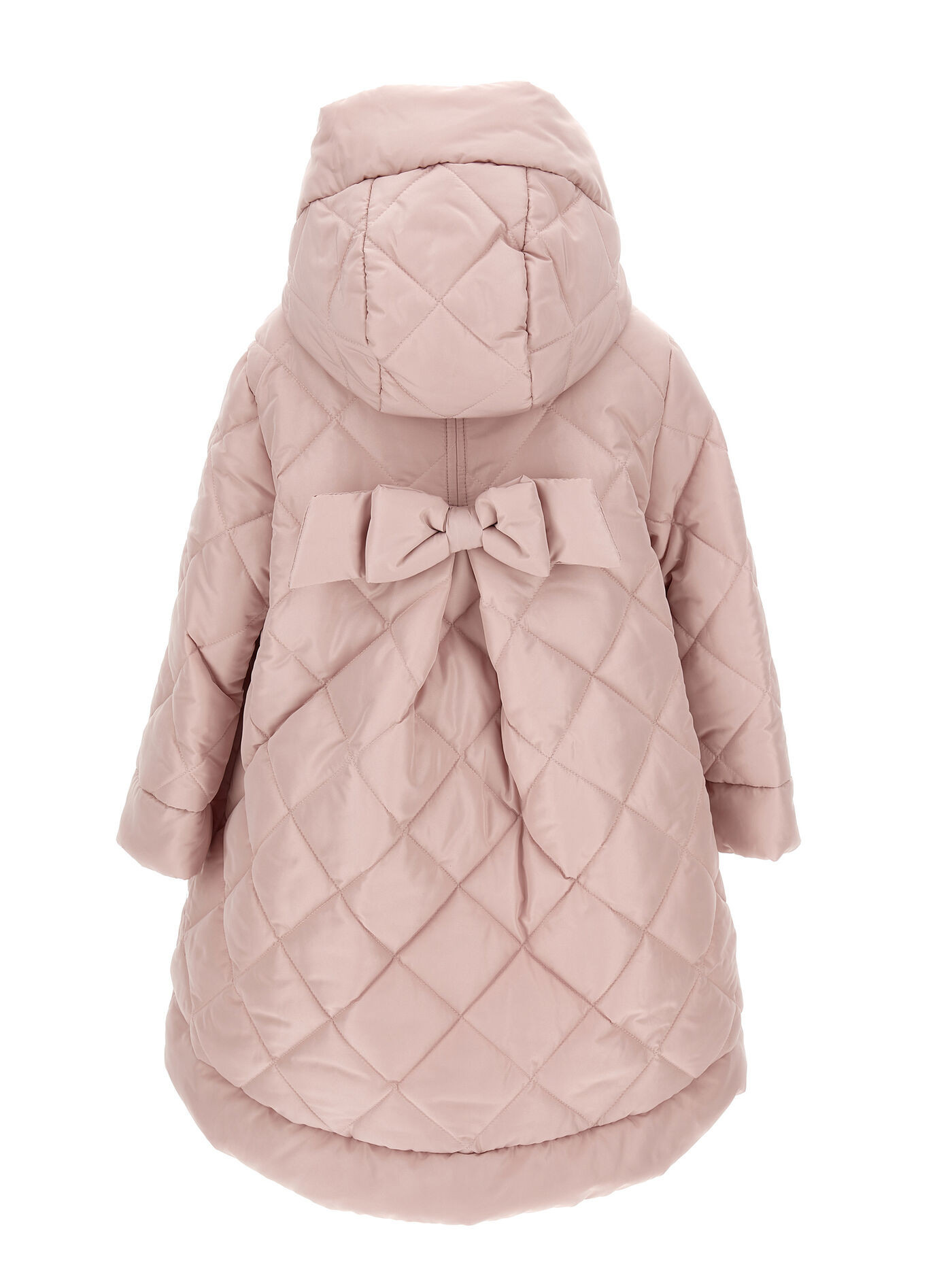 Quilted down jacket with bow | Monnalisa