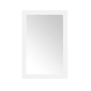 Home Decorators Collection 36 in. W x 24 in. H Framed Rectangular Bathroom Vanity Mirror in White... | The Home Depot