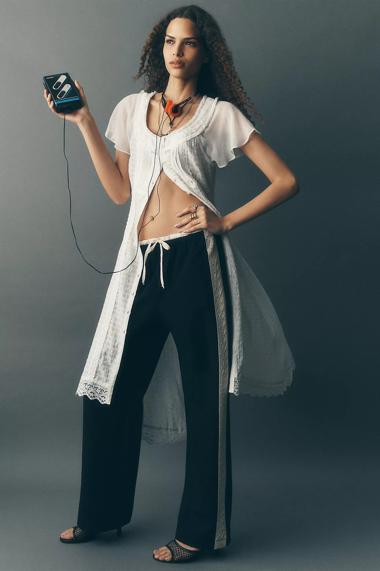 Maeve Crochet Track Stripe Pant | Anthropologie (US)