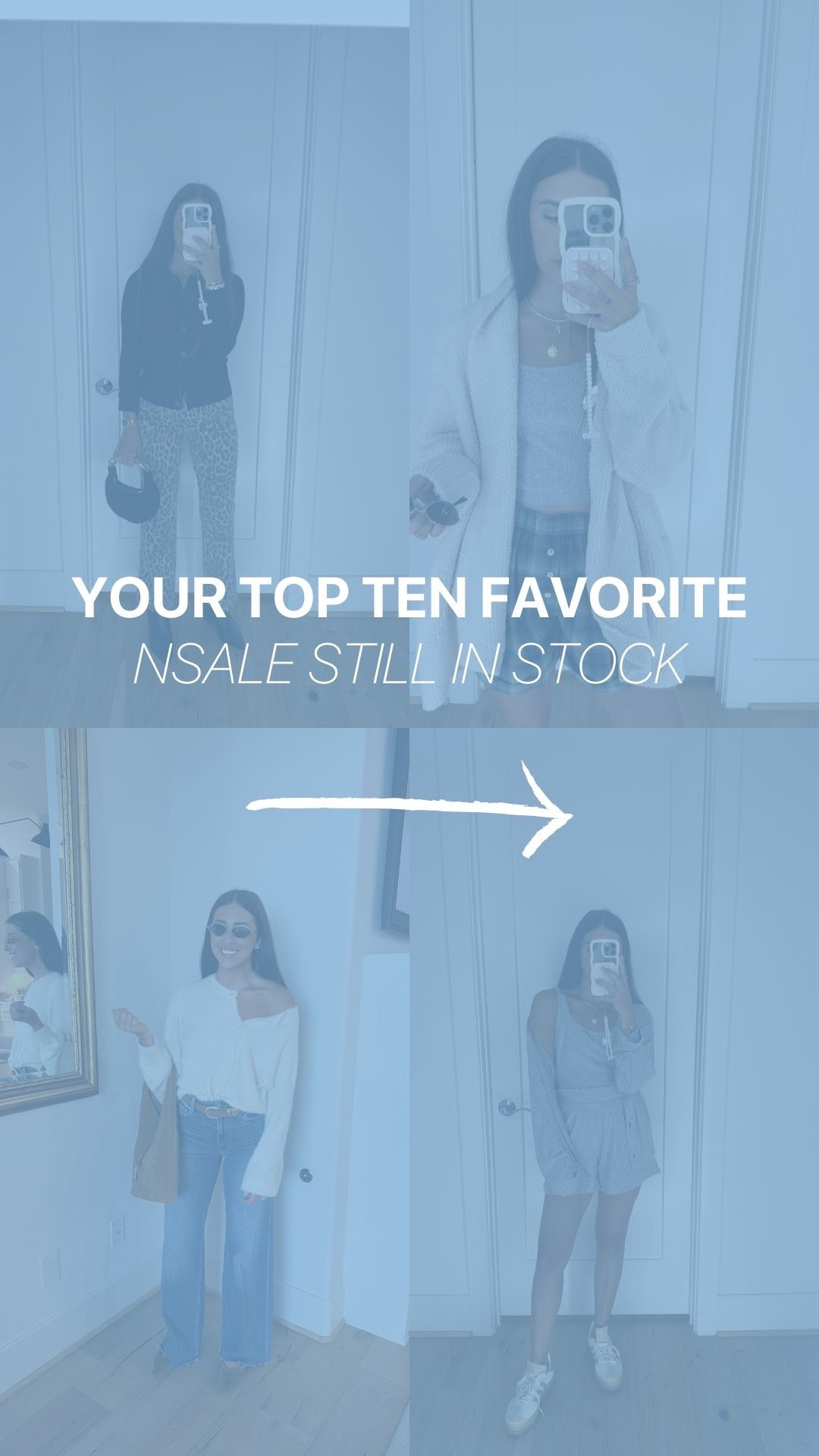 Tops: small
Bottoms: medium
Dresses: small
Jeans: 27/6

Yalls favorite nsale pieces still in stock! Open for everyone to shop today!