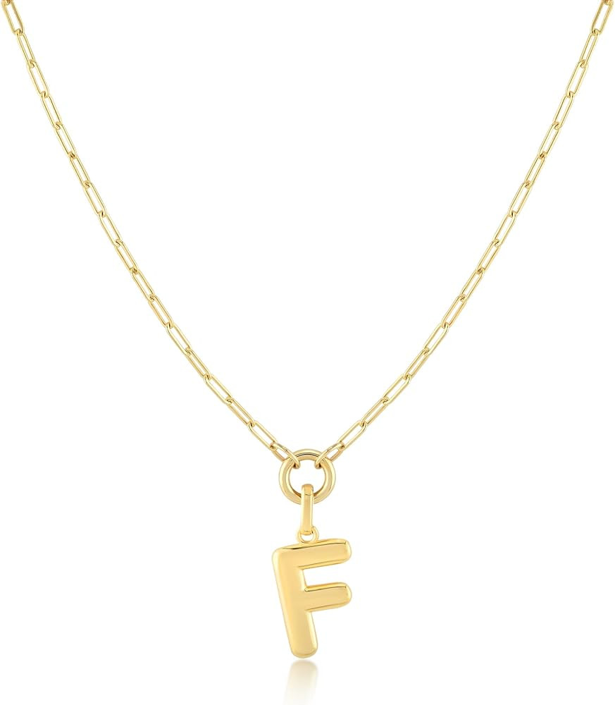 Jewelry Atelier Gold-Filled Initial Necklace for Women – Layered Initial Necklace with A-Z Pend... | Amazon (US)