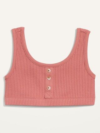 Waffle-Knit Pajama Cami Bralette Top for Women | Old Navy (US)