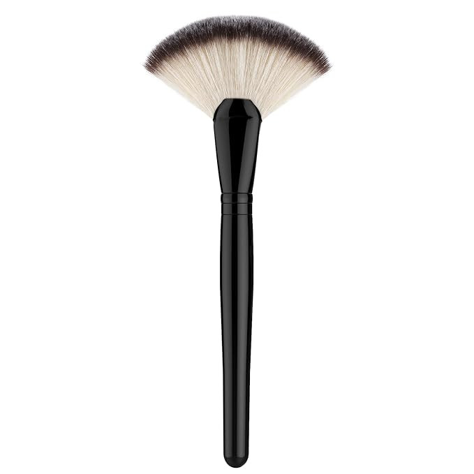Luxspire Fan Makeup Brush, Black | Professional Highlighting Make Up Brush, Blush Bronzer Cheekbo... | Amazon (US)