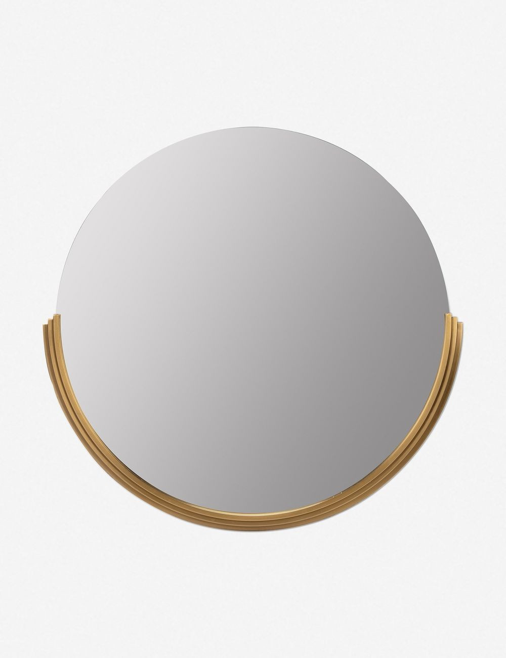 Coralie Round Mirror, Gold | Lulu and Georgia 