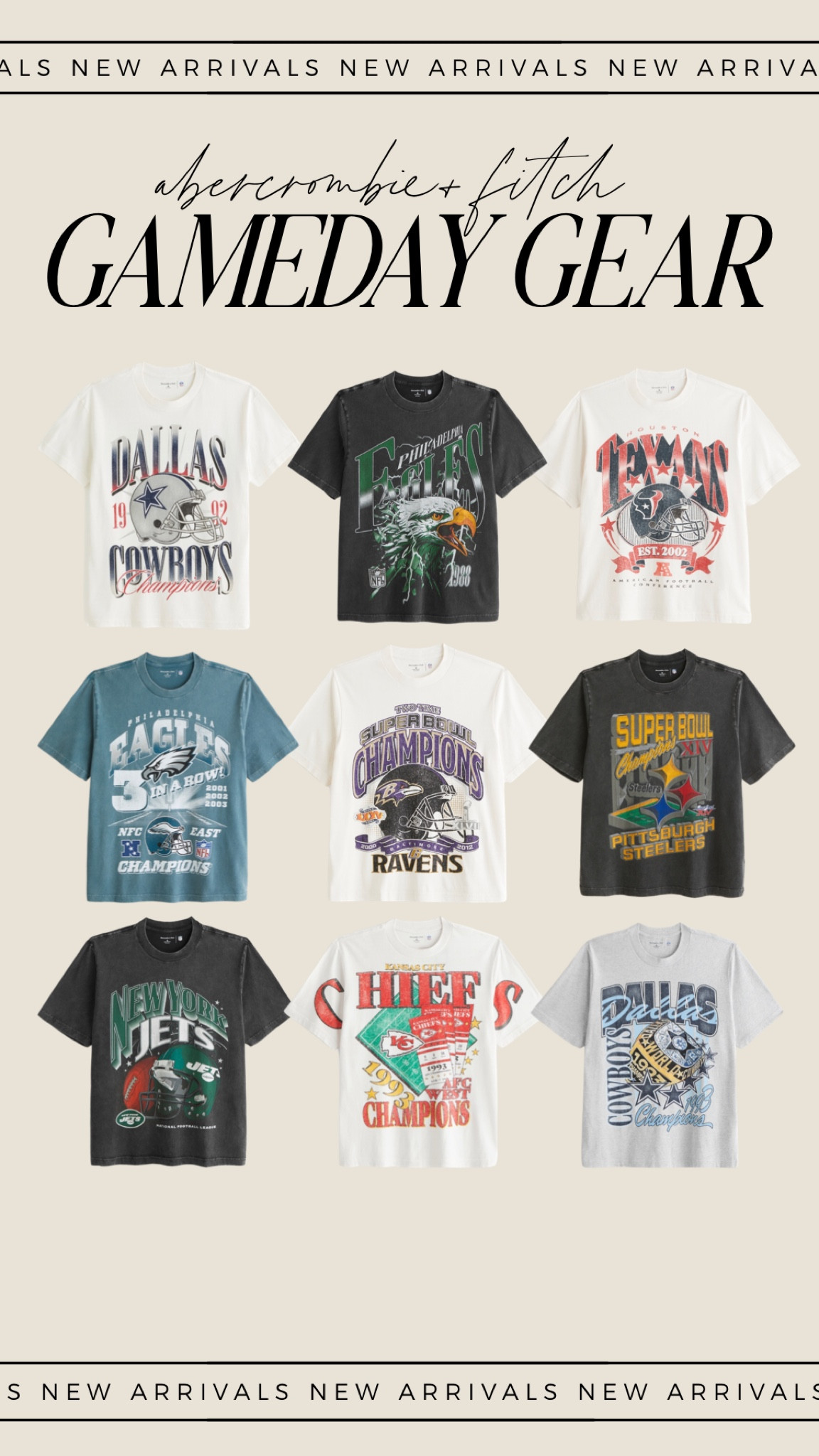 Abercrombie NFL gear new arrivals! 

#LTKSeasonal #LTKxAF #LTKU