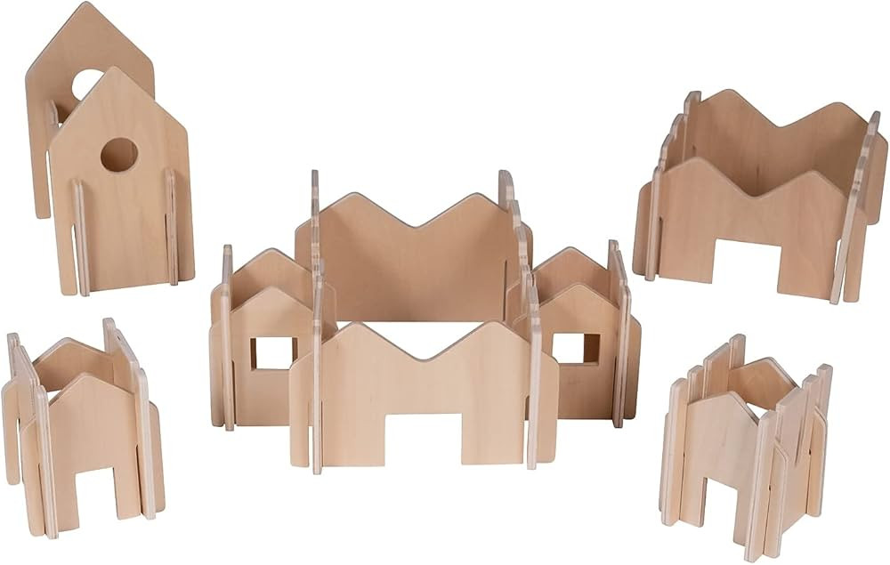 THE FRECKLED FROG - FF410 The Freckled Frog Happy Architect - Natural - Set of 28 - Ages 2+ - Woo... | Amazon (US)