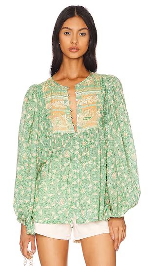 Madame Peacock Boho Blouse in Emerald | Revolve Clothing (Global)