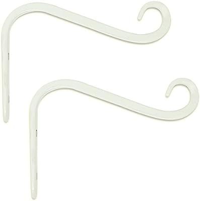 Gray Bunny Hand Forged Wall Mounted Hook, 2-Pack, 6 Inch Curved White for Bird Feeders & Houses P... | Amazon (US)