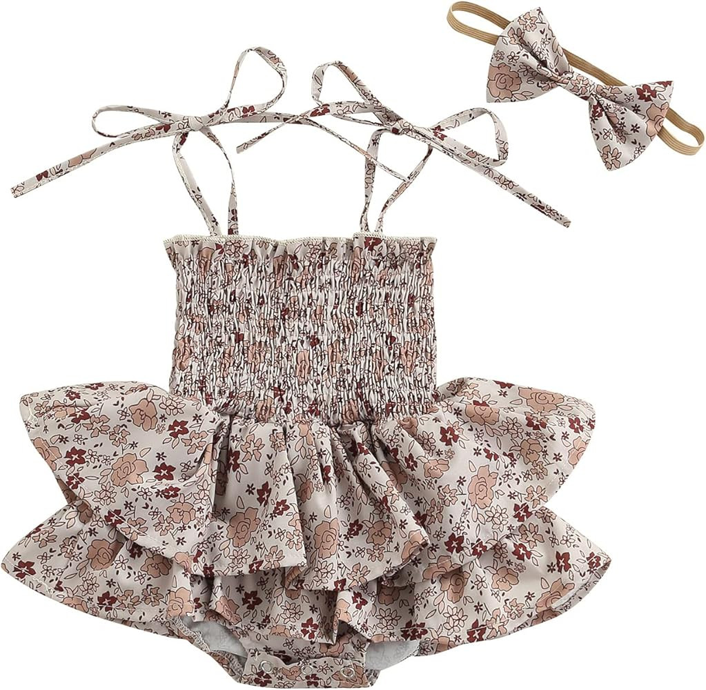 0-6Y Summer Family Matching Outfits Sisters Romper Dress Brother Shirt Cute Floral Print Outfits ... | Amazon (US)