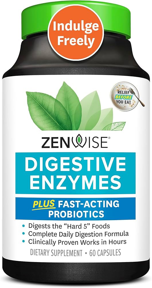 Zenwise Health Digestive Enzymes and Bromelain for Gut Health - Probiotic Multi Enzymes with Preb... | Amazon (US)