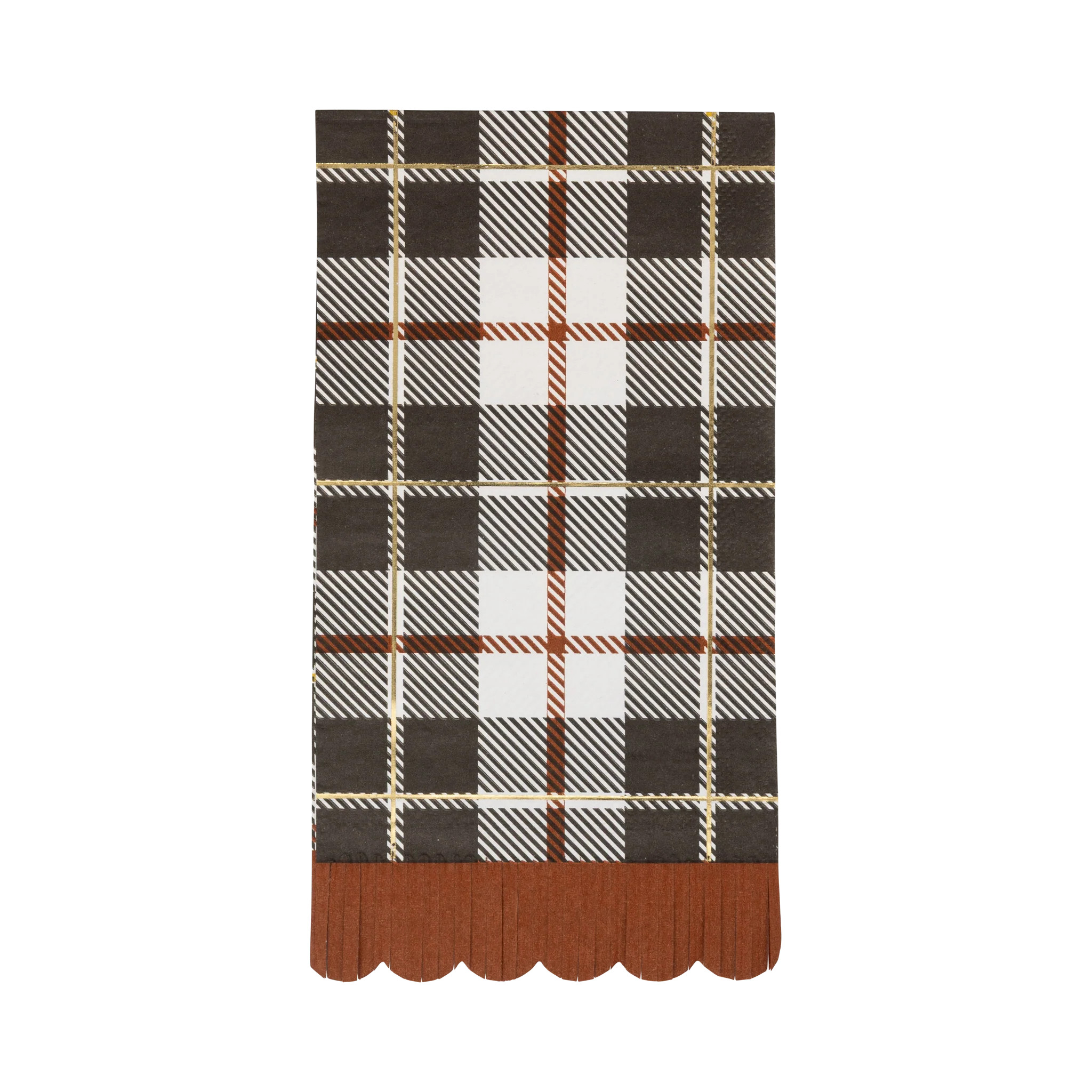 Black Fall Plaid Dinner Napkin | My Mind's Eye