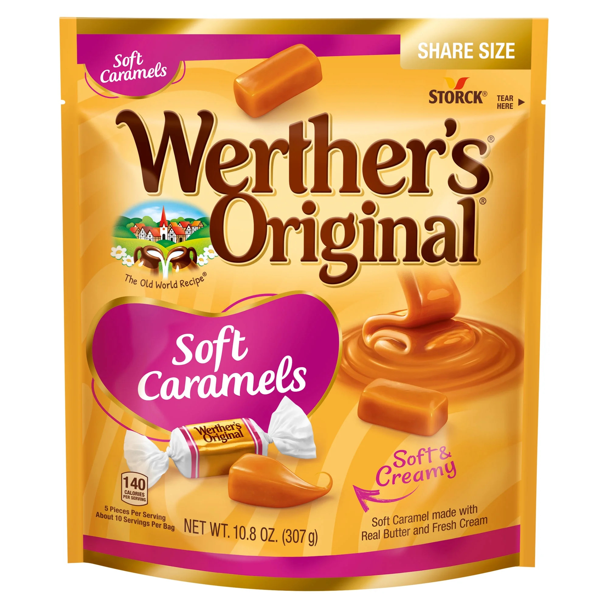 Werther's Original Individually Wrapped Soft Caramels, 10.8oz Sharing Size Bag | Walmart (US)