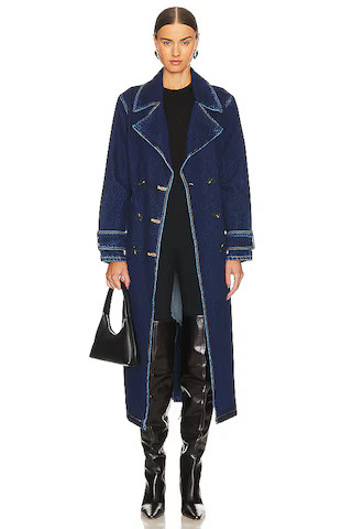SNDYS Wren Denim Trench in Dark Wash from Revolve.com | Revolve Clothing (Global)