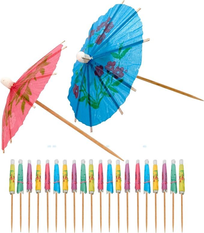 OGGI Cocktail Umbrellas for Drinks 20 pcs - Drink Umbrellas Cocktail Picks, Paper Drink Umbrellas... | Amazon (US)