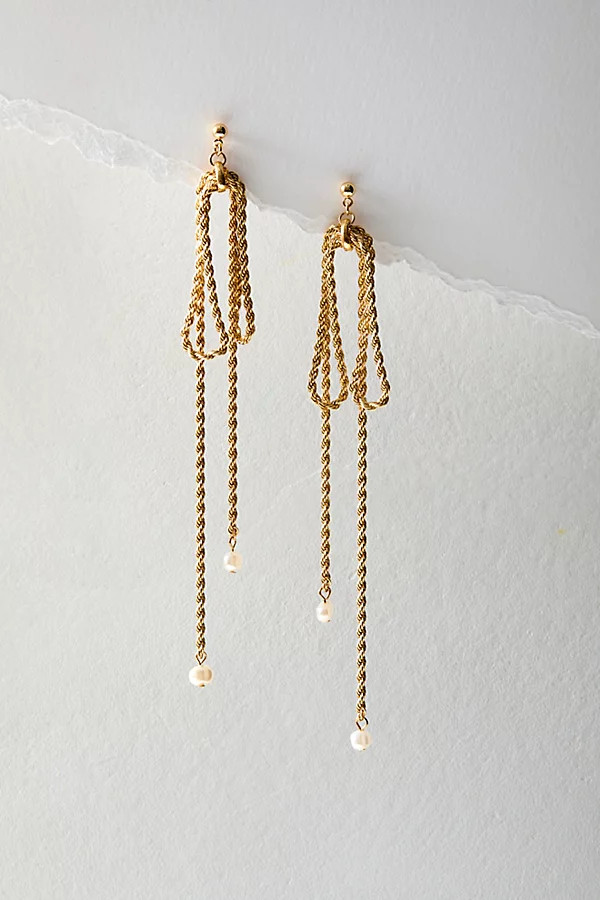 Pearl Bow Dangles | Free People (Global - UK&FR Excluded)
