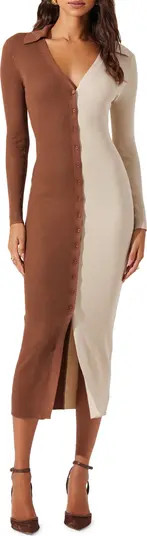 ASTR the Label Long Sleeve Two-Tone Sweater Dress | Nordstromrack | Nordstrom Rack