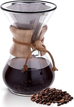 Pour Over Coffee Filter for Chemex, Hario V60, Bodum & More - Wide Metal Base Reusable Stainless ... | Amazon (US)