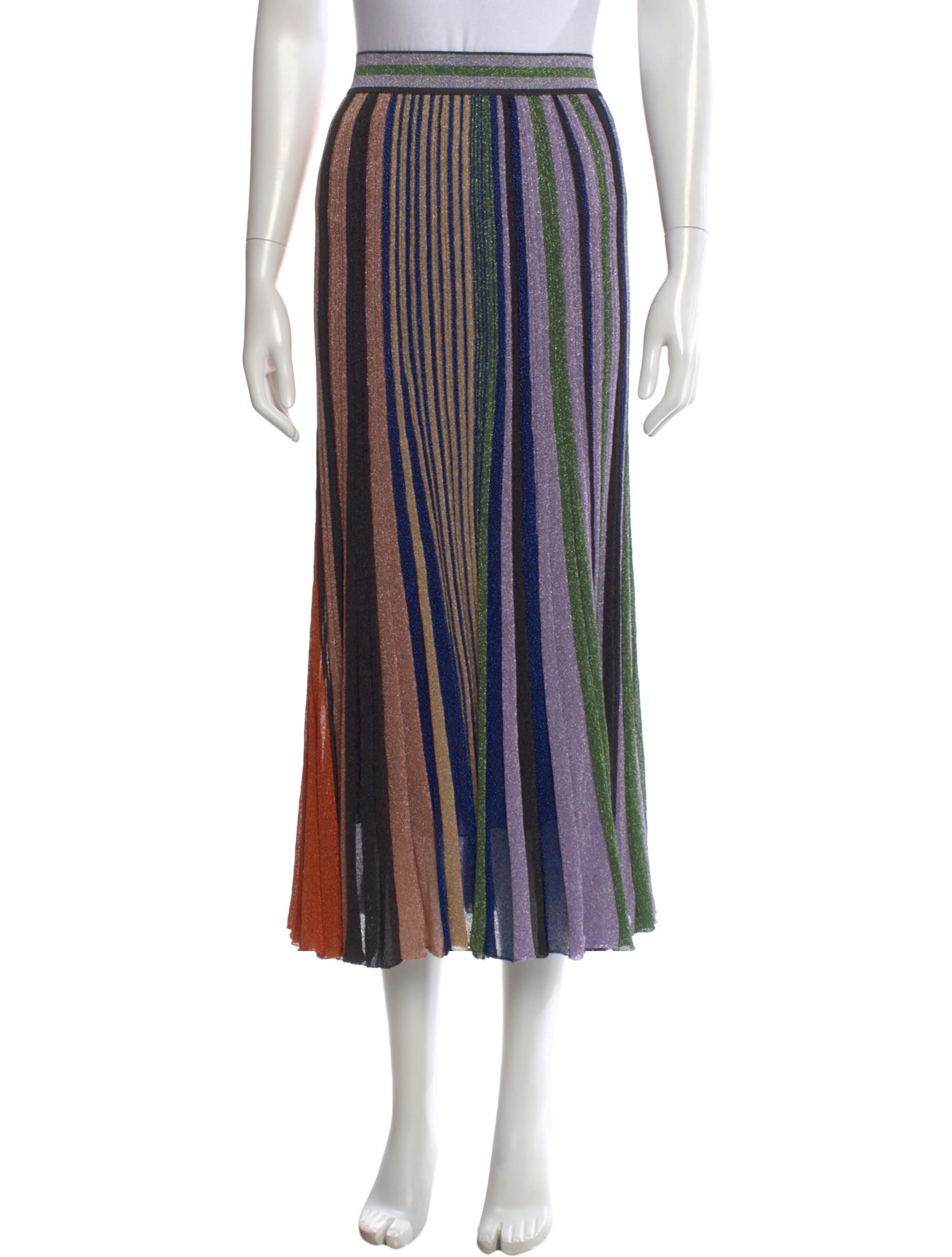 Striped Midi Length Skirt | The RealReal
