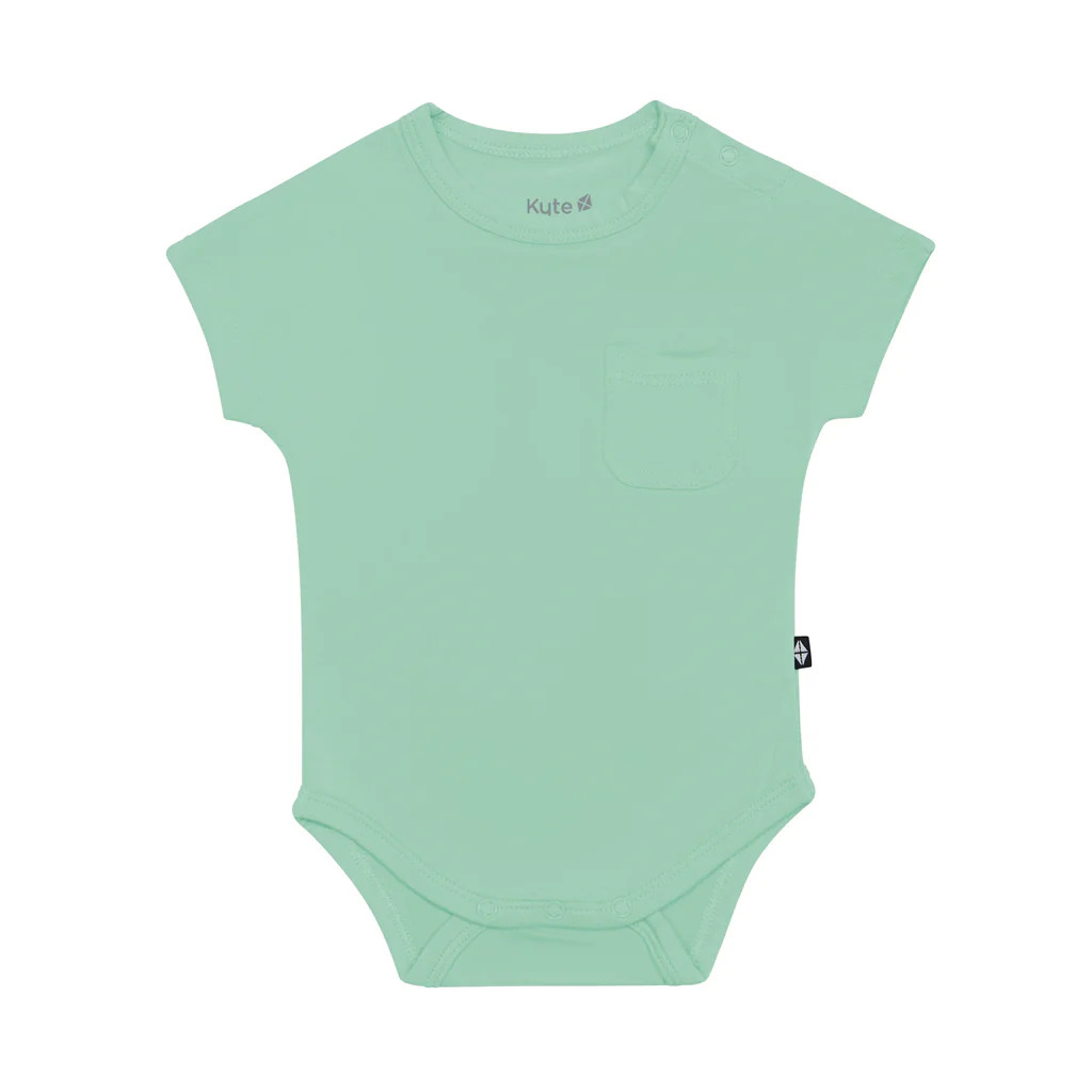Crew Neck Tee Bodysuit in Wasabi | Kyte Baby