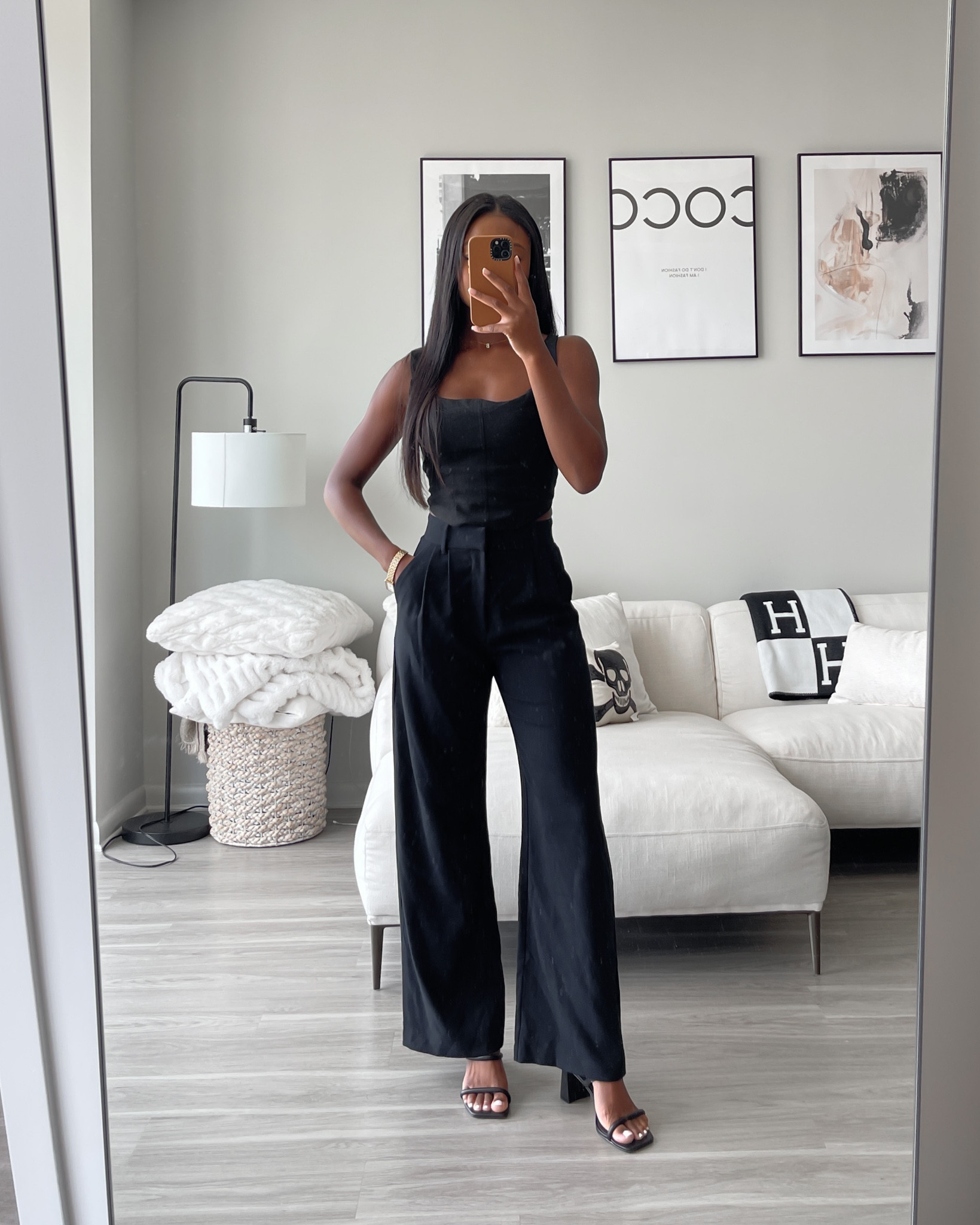 Wide leg pants, trousers, corset top, Abercrombie, black heels, Steve Madden, fall style, date night outfit 

#LTKunder100 #LTKSeasonal #LTKshoecrush