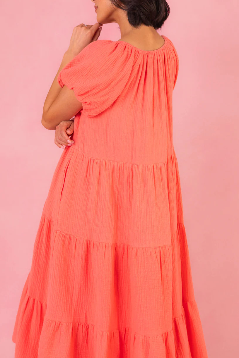 Harvey Dress in Coral - FINAL SALE | Ivy City Co