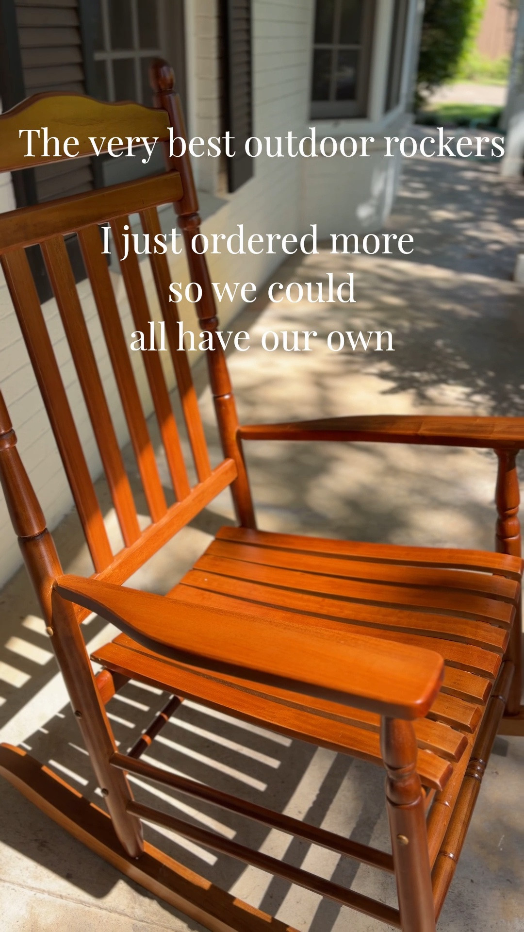 Outdoor teak rocking chairs - unbelievable price!

#LTKHome #LTKSeasonal