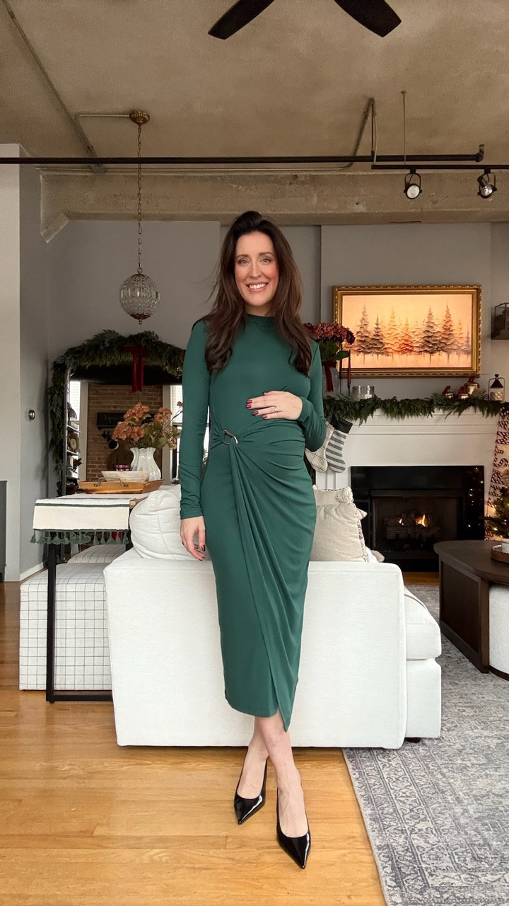 Such a comfy, stretchy cotton wrap style long sleeve dress from Amazon! Perfect for holiday parties. 

#LTKSaleAlert #LTKHoliday
