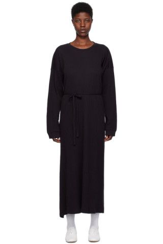 Black Shaw Kaftan Midi Dress | SSENSE