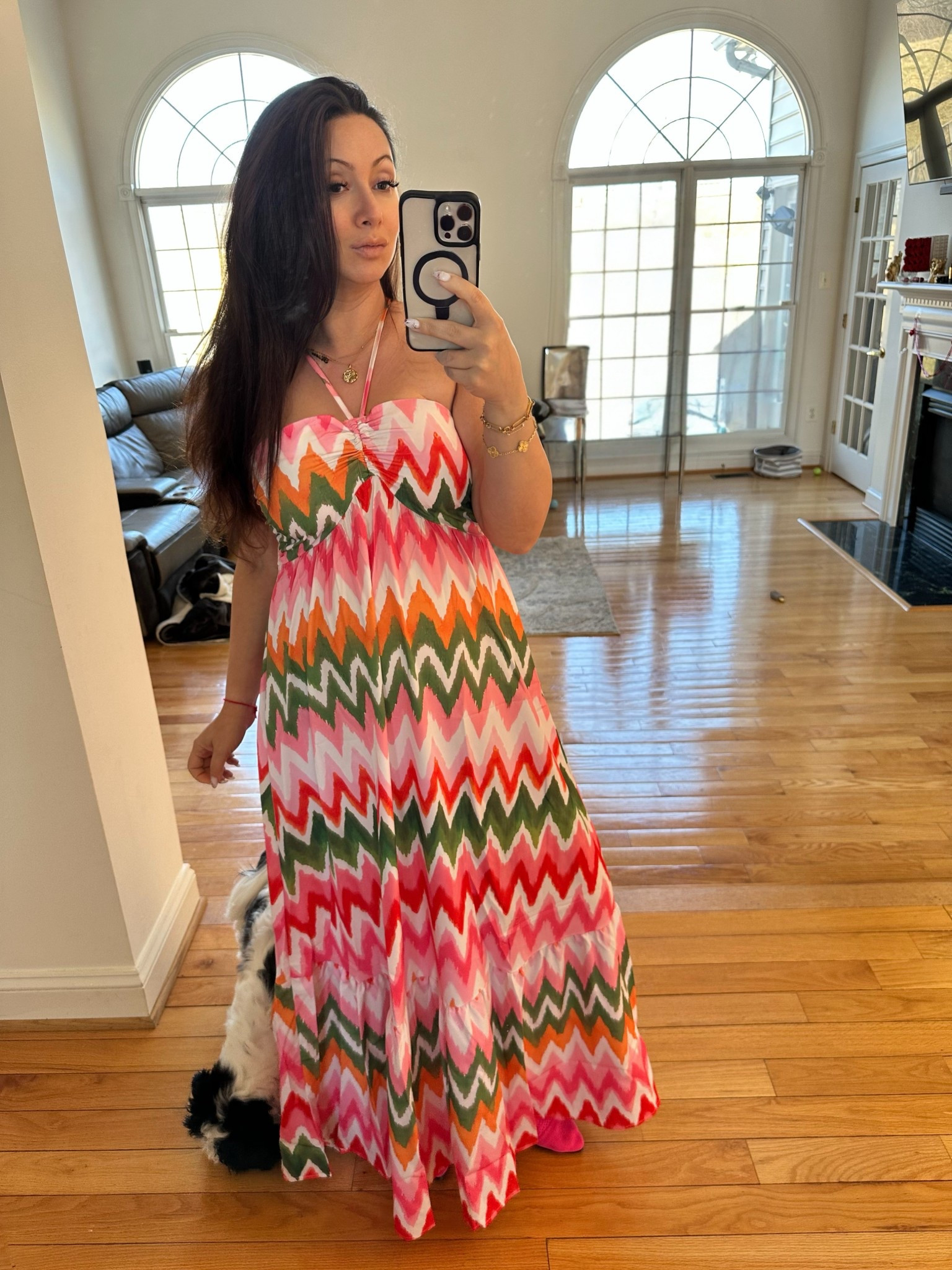 This bold, zig-zag maxi dress is the ultimate statement piece for summer 2025—bright, breezy, and effortlessly chic. The halter neckline and flowy silhouette keep you cool while turning heads from brunch to beach. It’s the kind of dress you throw on and instantly feel vacation-ready, no plane ticket required!

#SummerDress #MaxiDress #VacationVibes #Summer2025Style #ColorfulFashion #BoldAndBeautiful #EasyBreezyStyle

#LTKSeasonal #LTKFindsUnder50 #LTKBump