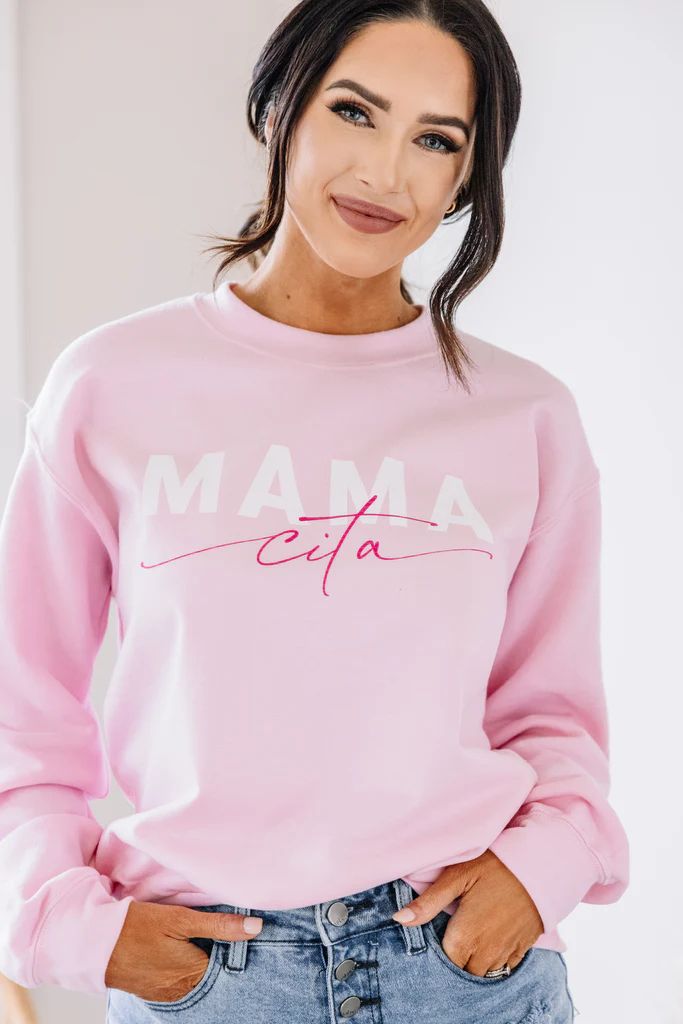 Mama Cita Light Pink Graphic Sweatshirt | The Mint Julep Boutique