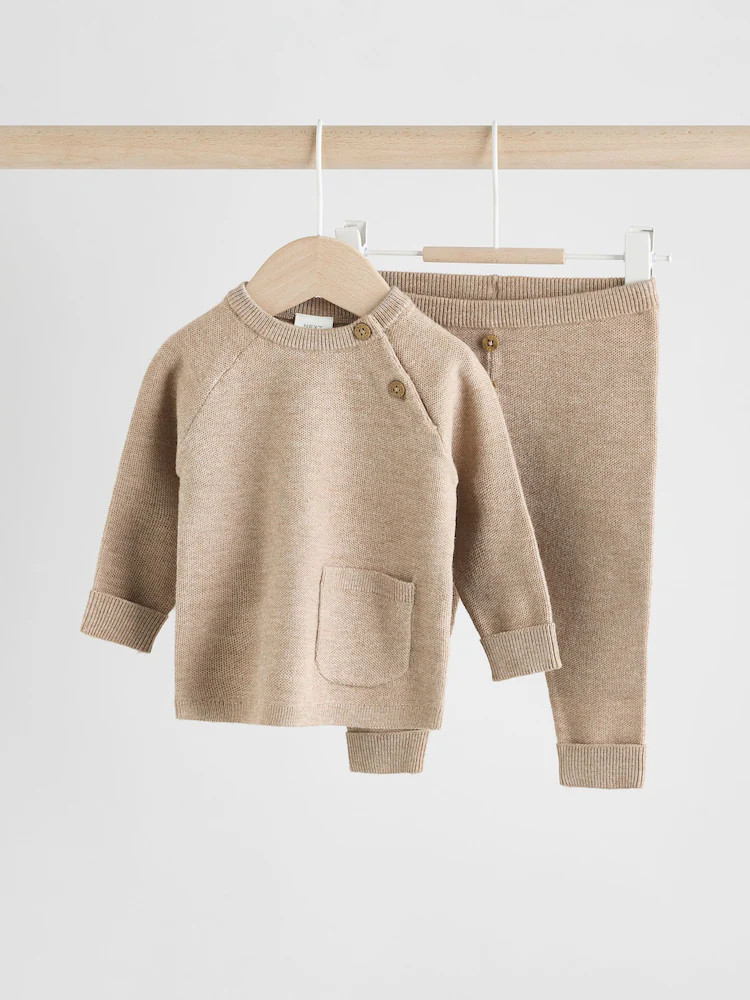 Neutral Baby Knitted Jumper and Leggings Set (0mths-2yrs) | Next US