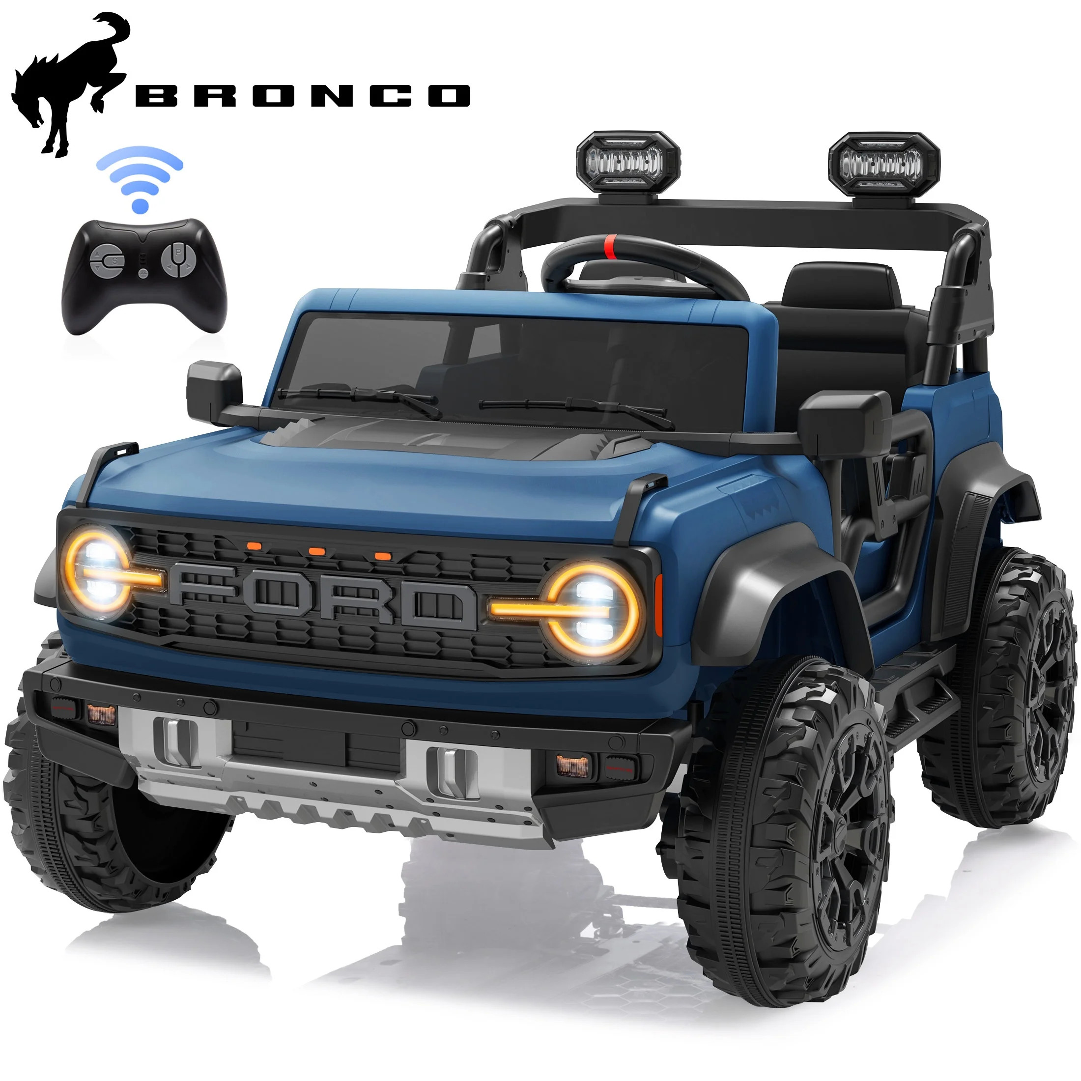 24V 2 Seater Ride on Cars, Licensed Ford Bronco Raptor Powered Ride on Toys Truck with Remote Con... | Walmart (US)