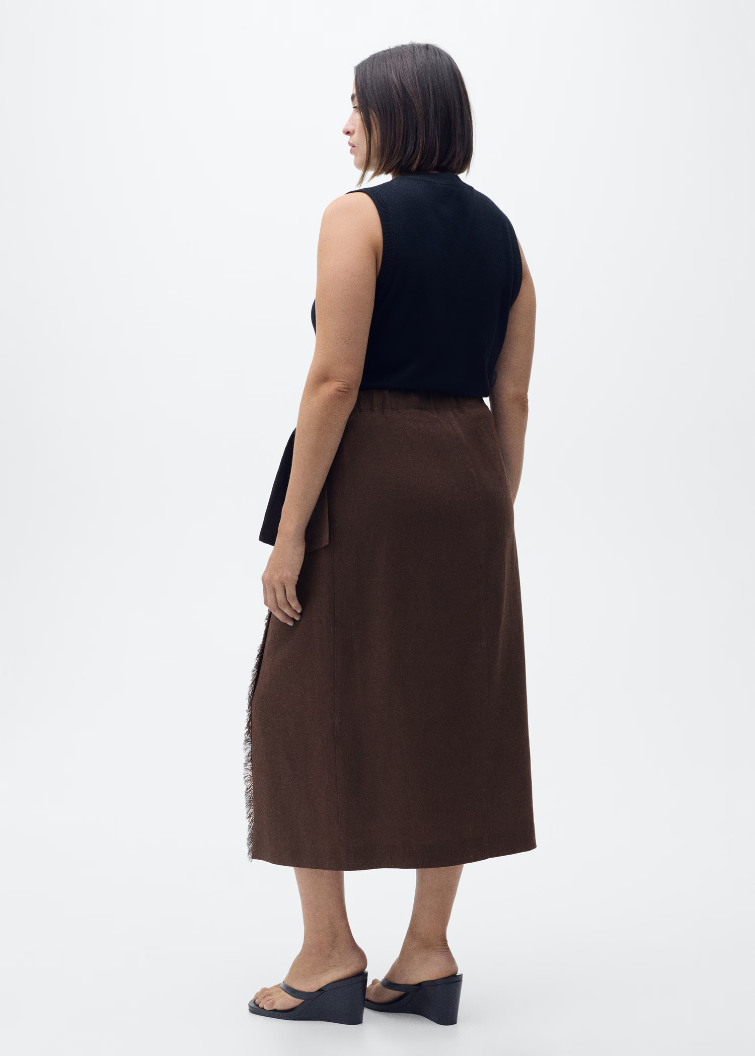 Linen sarong skirt - Women | MANGO United Kingdom | MANGO (UK)