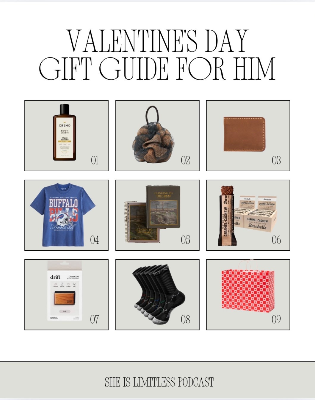 Valentine’s Gift Guide for Him; Let’s be honest, guys want the practical stuff, so here are some easy but fun items & ideas to gift for the man in your life! Add his favorite candy & a special note 🎁