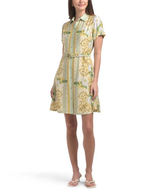 Belted Shirt Mini Dress | TJ Maxx