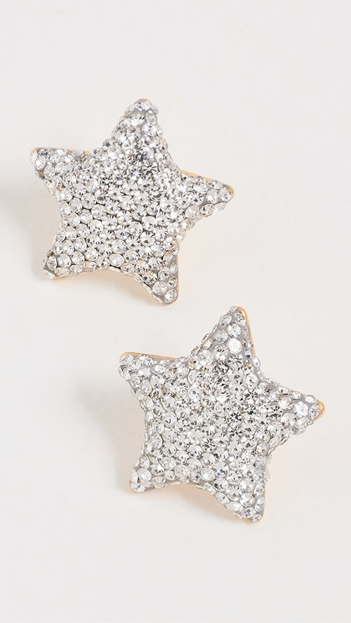 Lele Sadoughi Pave Star Button Earrings | SHOPBOP | Shopbop