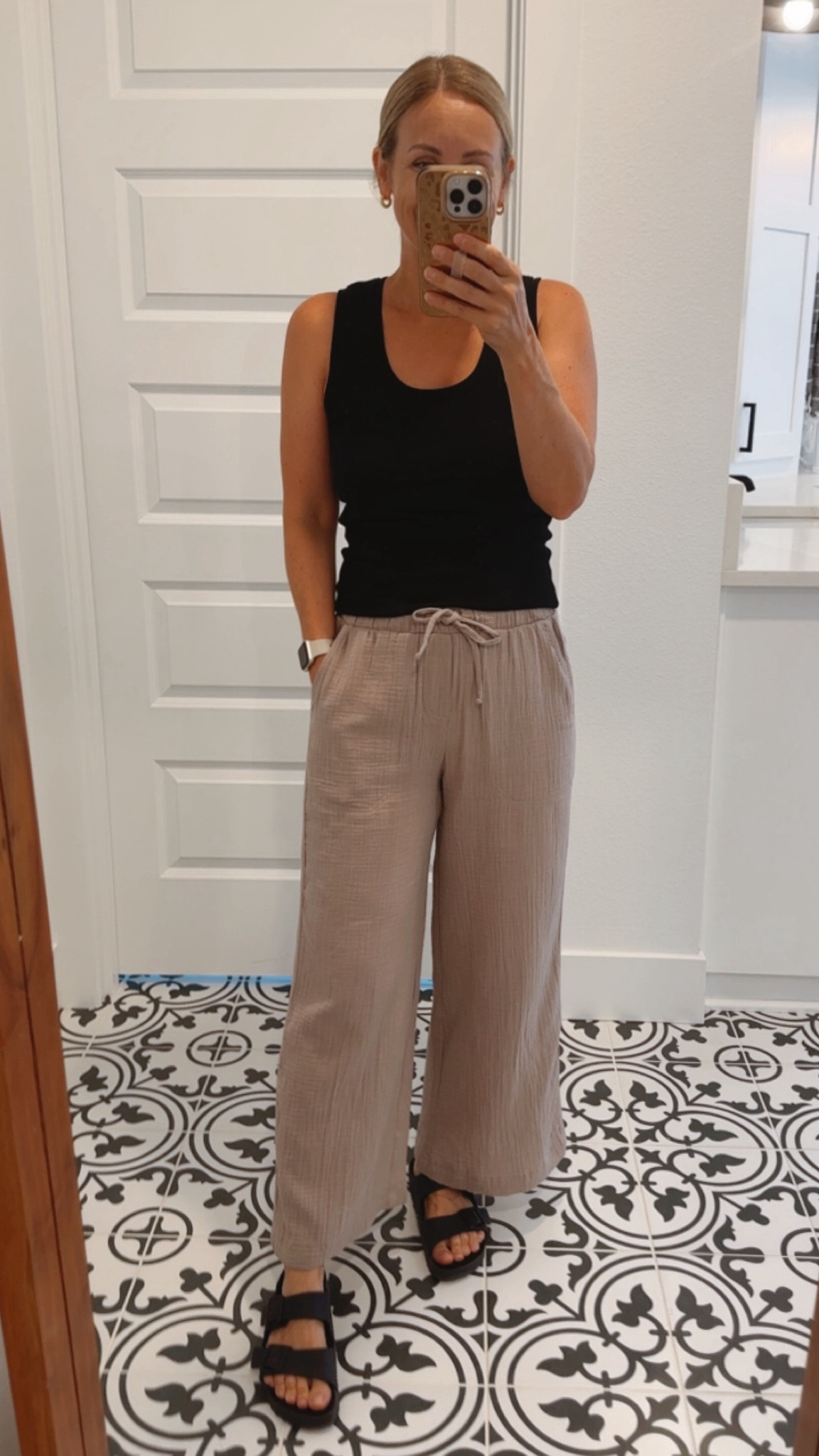 This tank top from The Loft is such a great basic for summer and the straps are wide enough to hide bra straps. This pants are 10/10 and run big…I’m wearing an extra small. 

#LTKStyleTip #LTKSaleAlert #LTKSeasonal