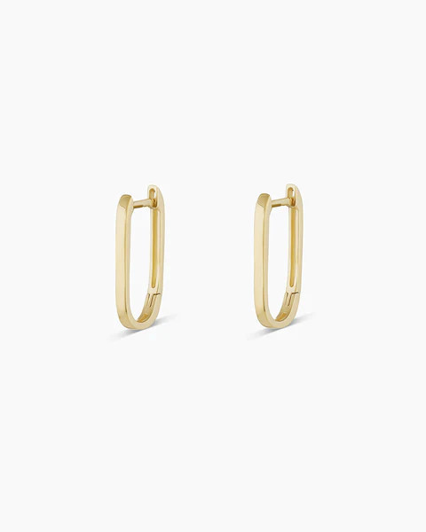 14k Gold Parker Link Huggies | Gorjana