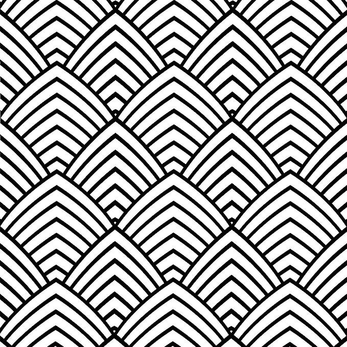 Black and White Peel and Stick Wallpaper Modern Geometric Self Adhesive Wallpaper Black Stripe Re... | Amazon (US)