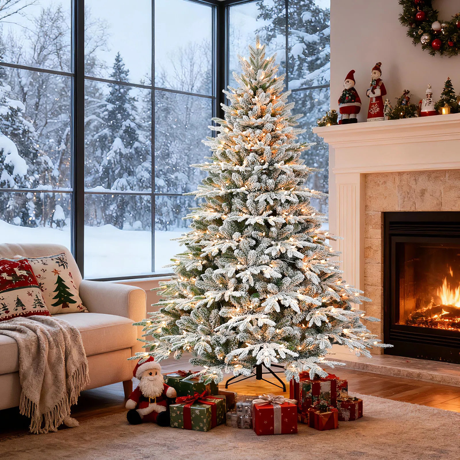 5FT Unlit Blue Spruce Artificial Christmas Tree with 1197 PE&PVC Branch Tips,Full Hinged Xmas Tre... | Joss & Main