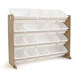 Tot Tutors WO166 Super-Sized Toy Storage Organizer w/ 16 Bin, Universal, Natural/White | Amazon (US)