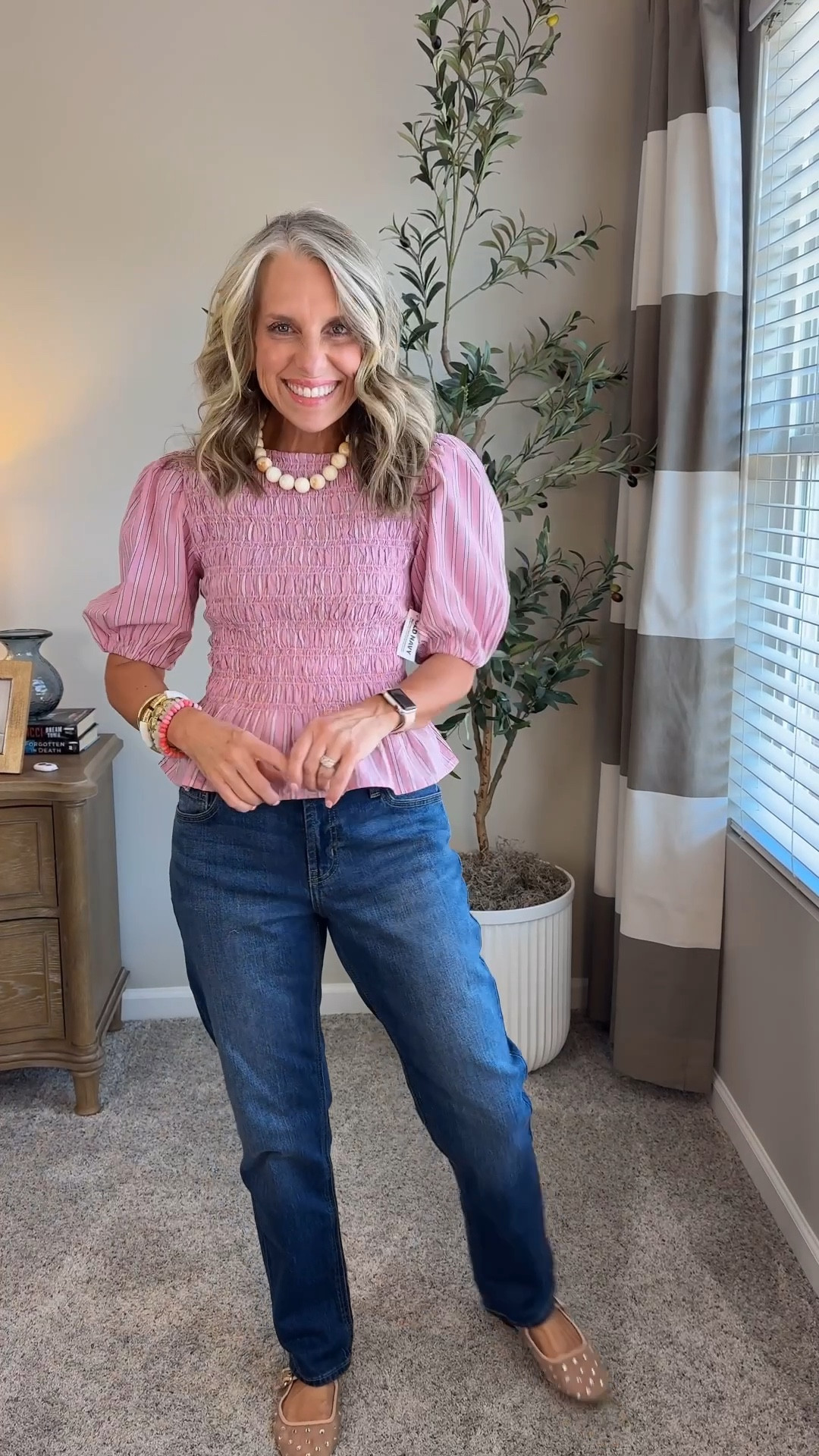 The captions tell the story 
Wearing 2 in barrel and boyfriend jeans. 28 in white. XS in tops and sweaters 

#LTKSaleAlert #LTKOver40