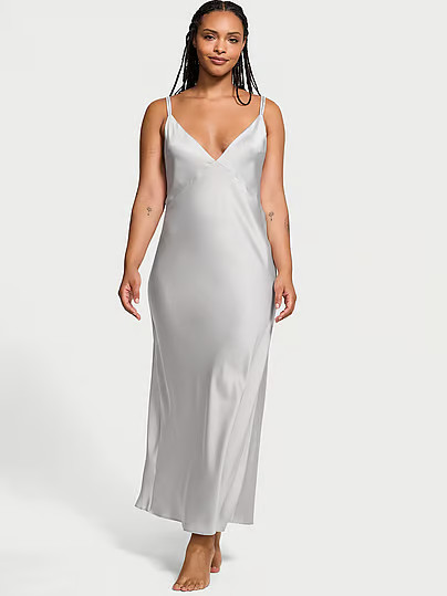 Twinkle Strap Satin Long Slip Dress, Grey, XL - Women's Slips - Victoria's Secret | Victoria's Secret (US / CA )