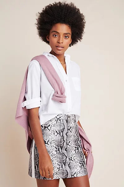 Snake-Printed Mini Skirt | Anthropologie (US)