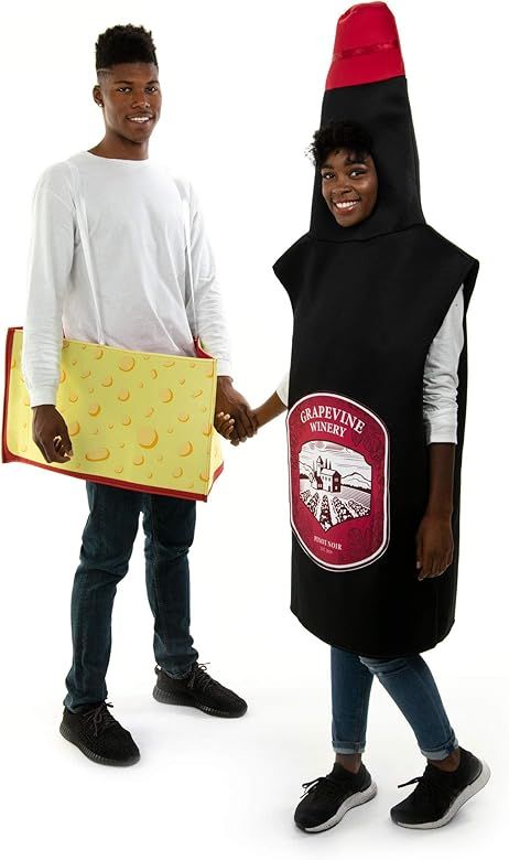 Wine and Cheese Couples Halloween Costume - Cute Funny Food Adult Outfits | Amazon (US)