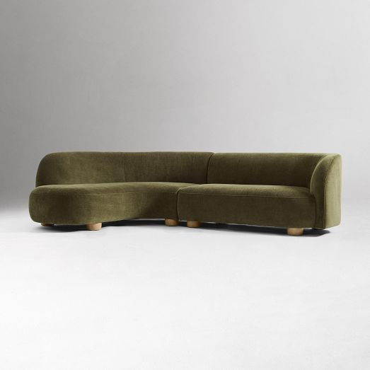 Laurent 2-Piece Wedge Chaise Sectional (111.5") | West Elm (US)