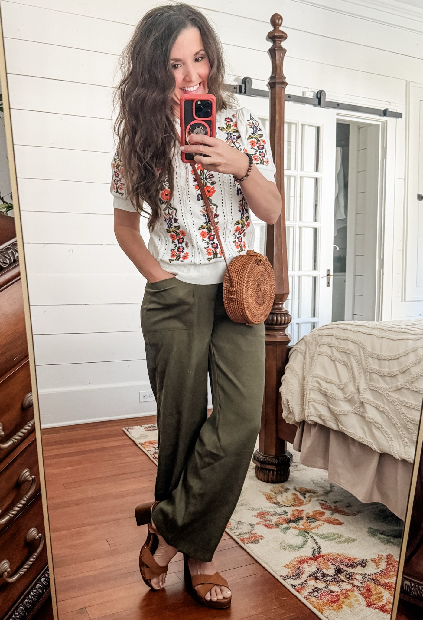 Adorable fall or spring outfit. Cute outfit for church or a weekend outing. I wear a small and sweater fits perfectly! 

#LTKOver40 #LTKWorkwear #LTKStyleTip