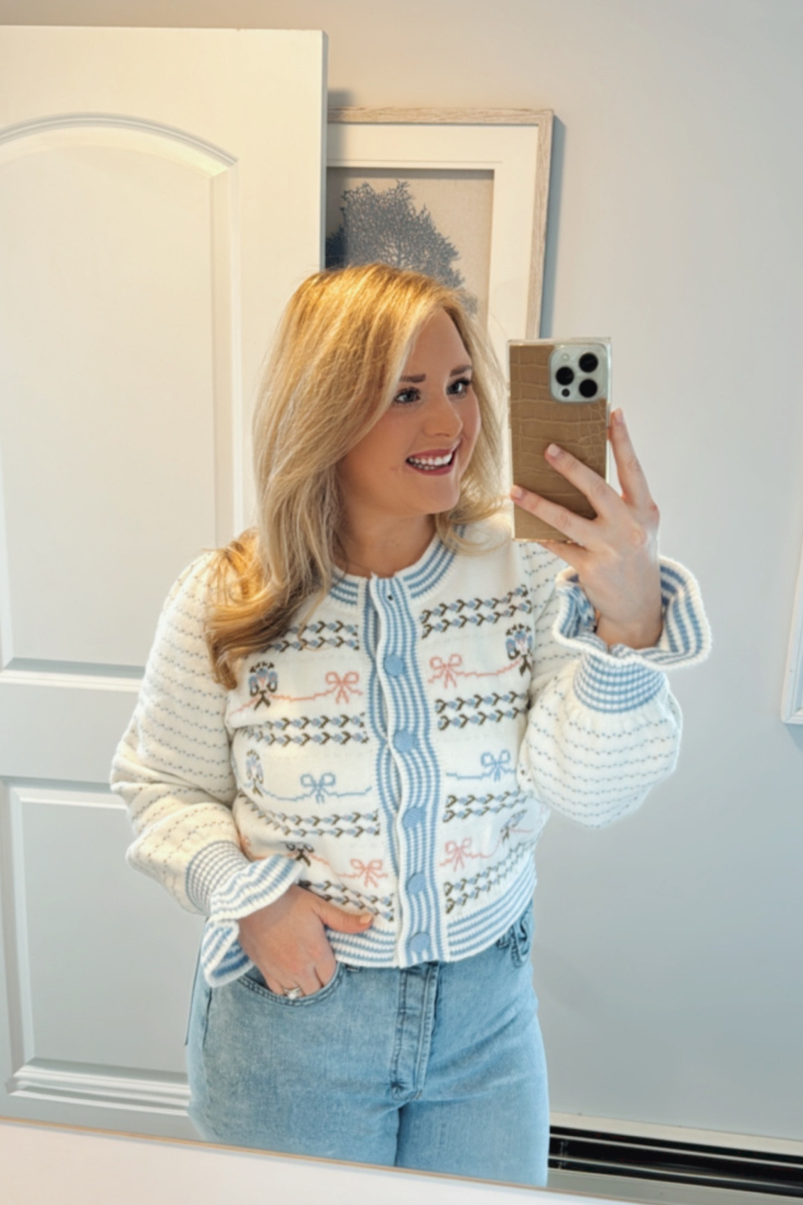 Timeless floral spring knit cardigan from @lamerevillage , perfect for spring, Easter and through summer! 

#LTKstyletip #LTKfindsunder100 #LTKSeasonal