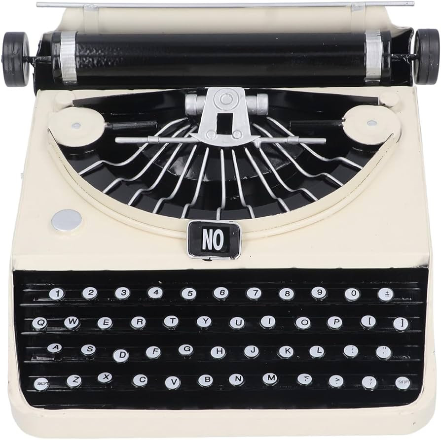 Old Fashioned Typewriter, Decorative Typewriter Retro Vintage Typewriter Model Props Stress Relie... | Amazon (US)