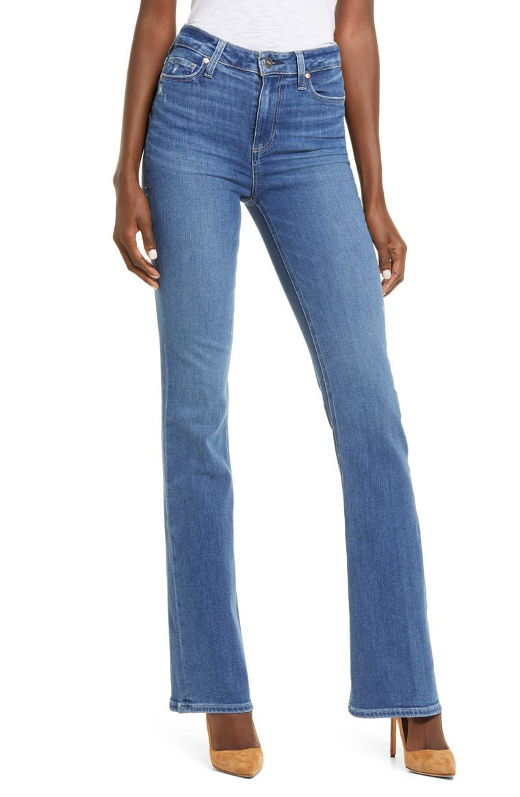 Transcend Laurel Canyon High Waist Flare Jeans | Nordstrom